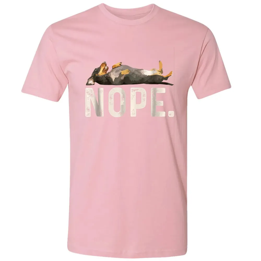 Nope Lazy Dachshund Premium Unisex T-shirt - 3