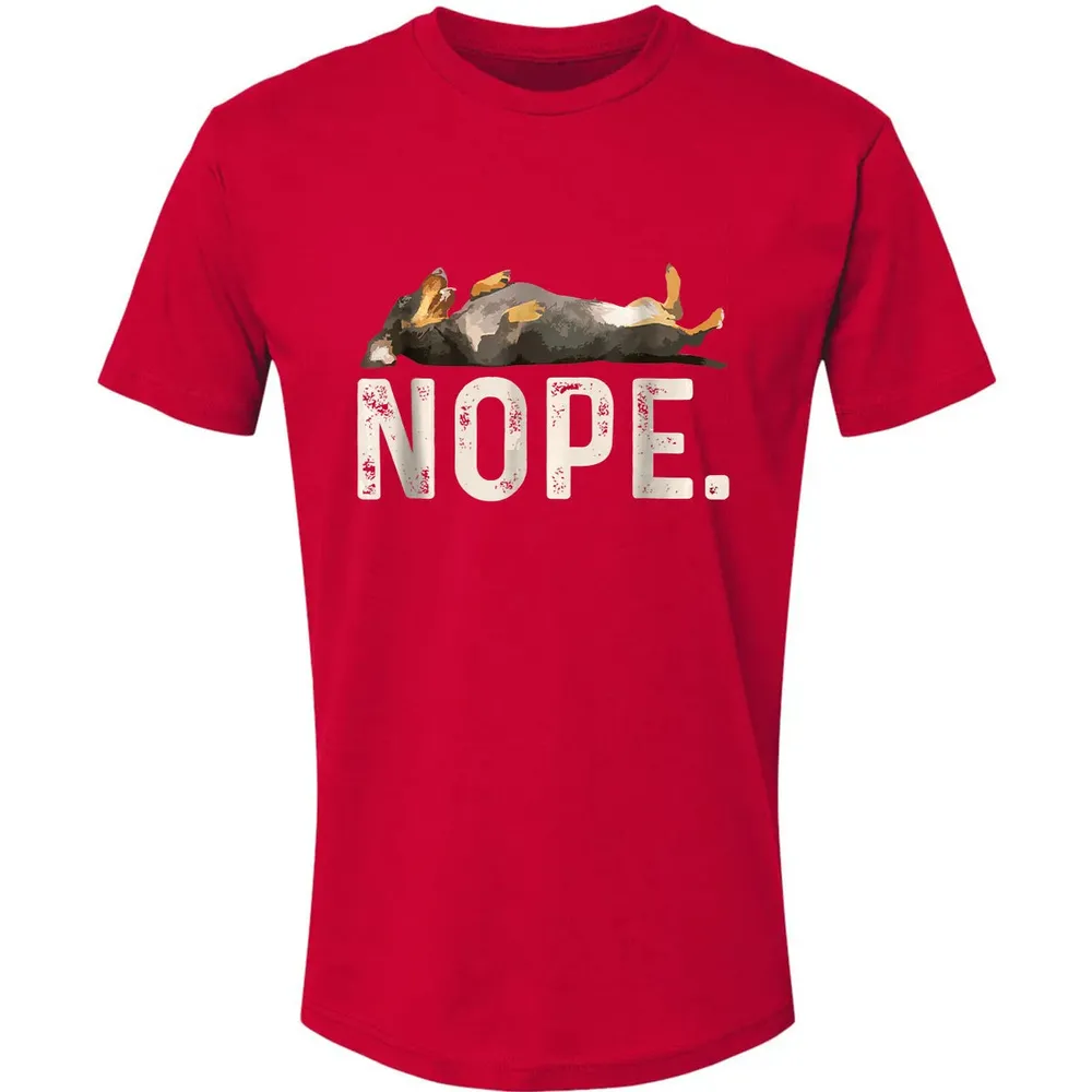 Nope Lazy Dachshund Premium Unisex T-shirt - 6
