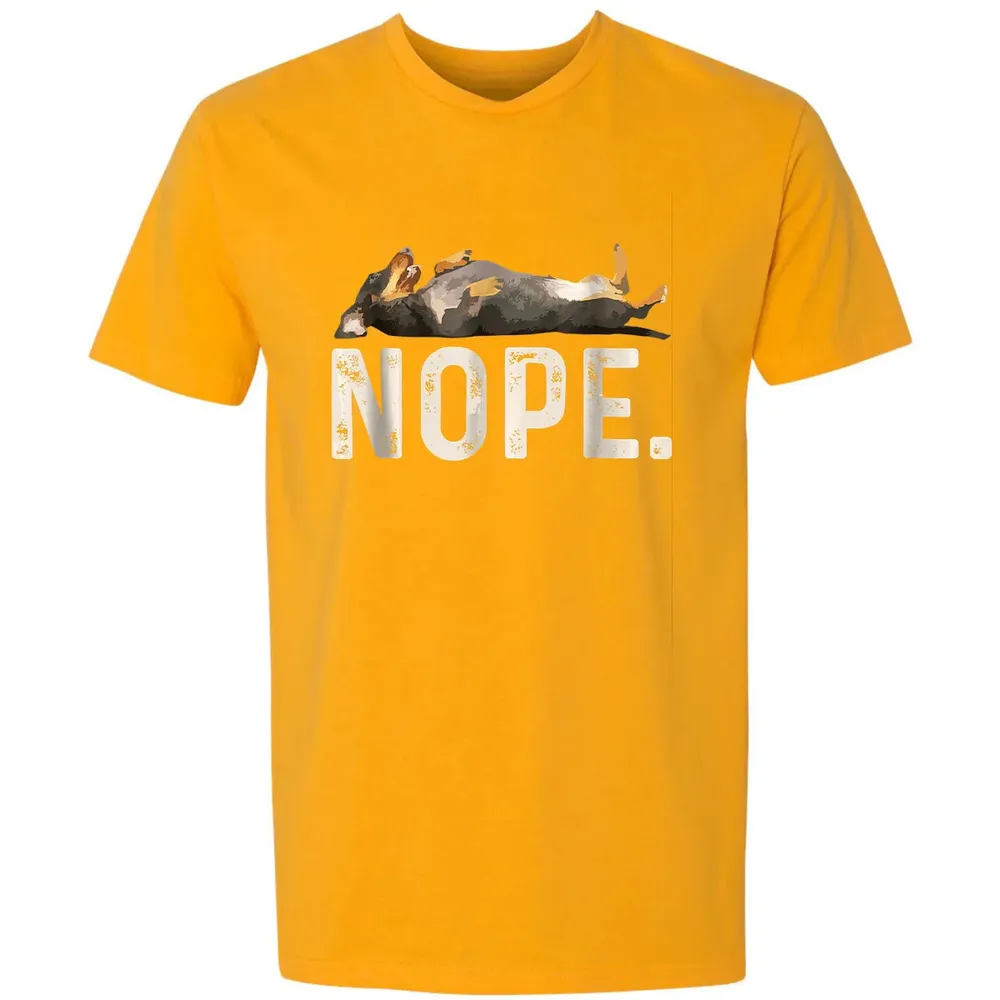Nope Lazy Dachshund Premium Unisex T-shirt - 11