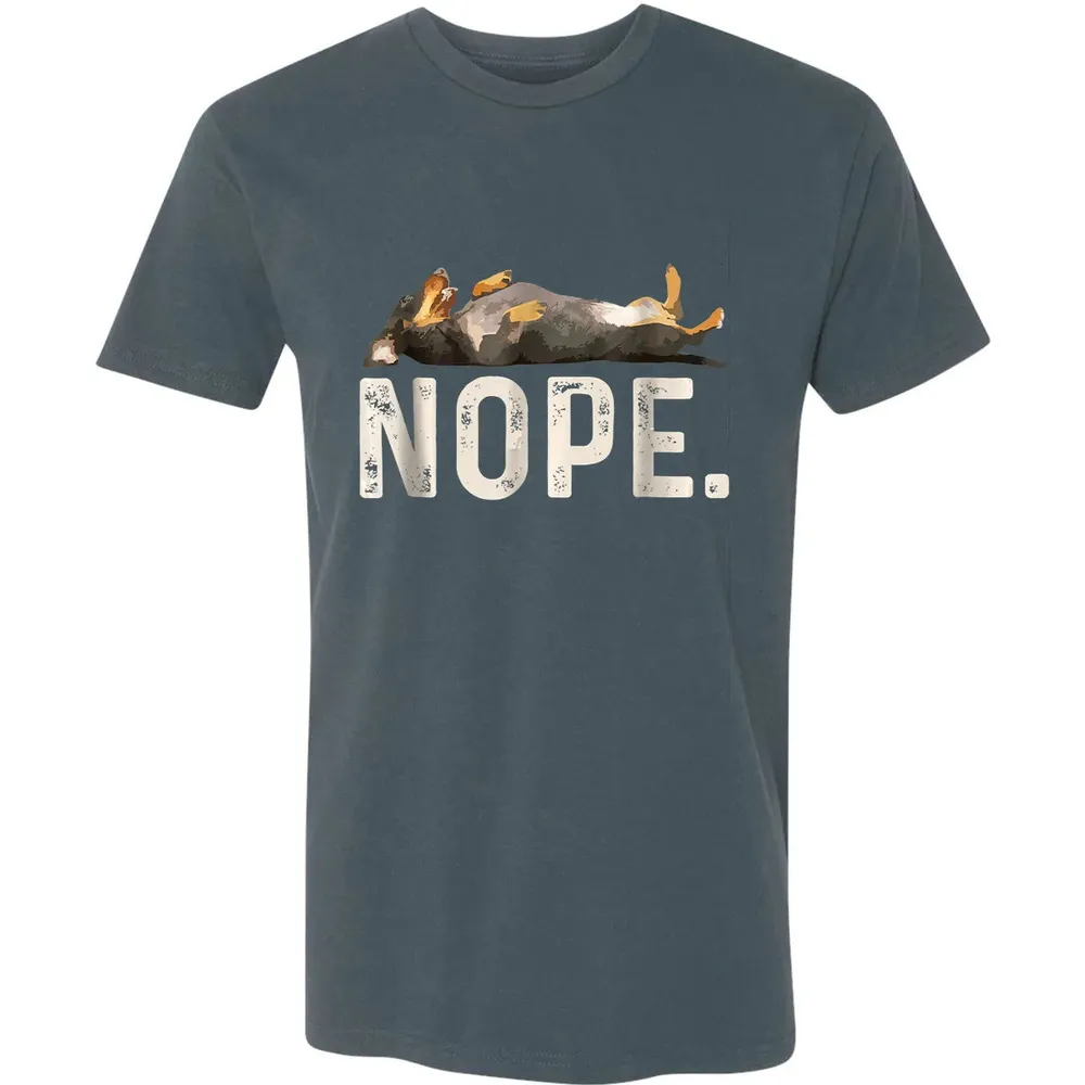 Nope Lazy Dachshund Premium Unisex T-shirt - 14