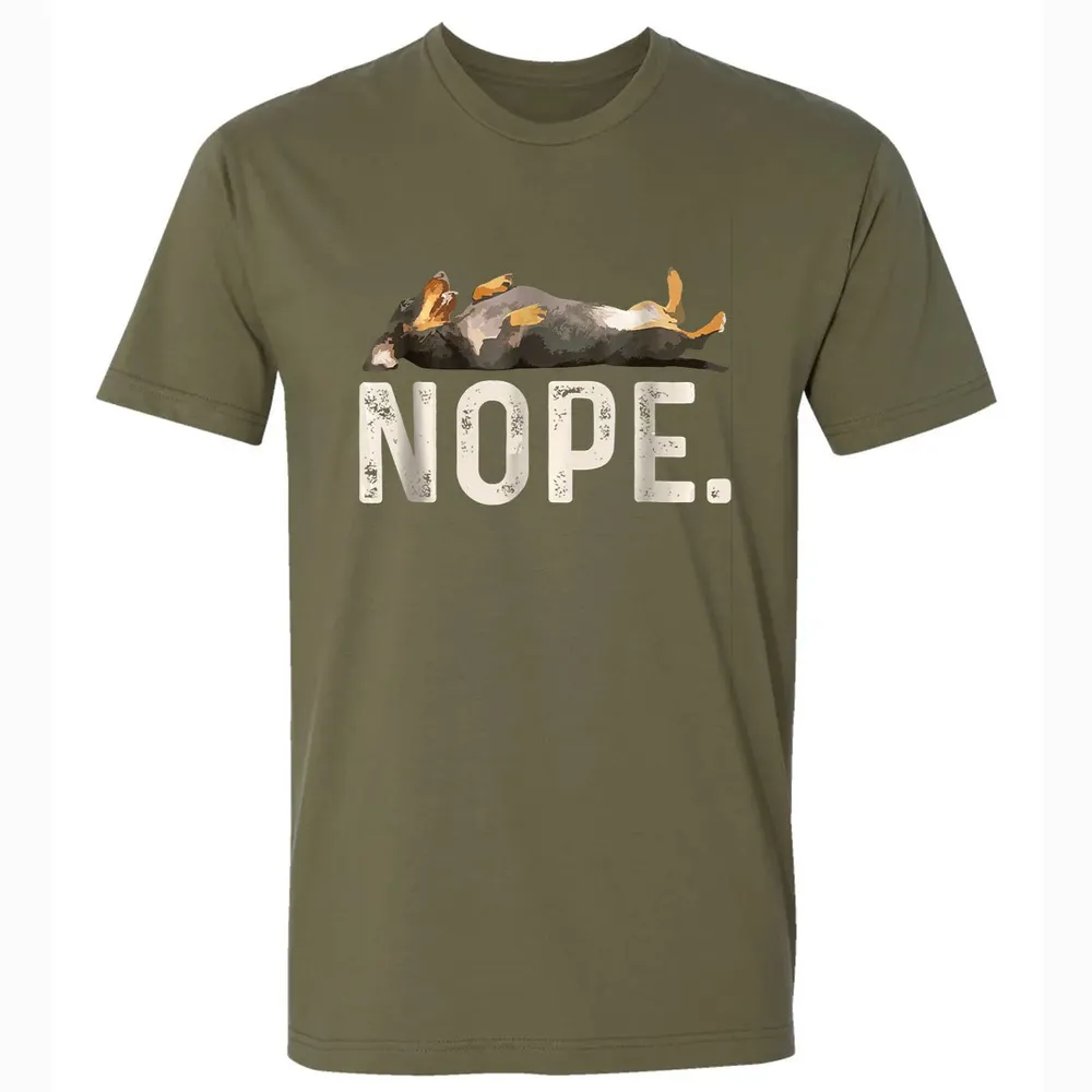 Nope Lazy Dachshund Premium Unisex T-shirt - 5