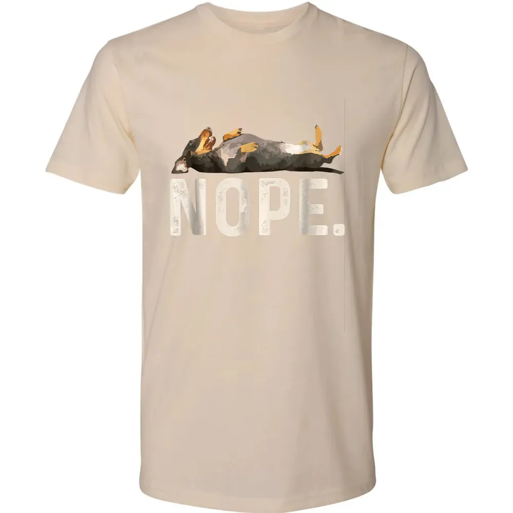 Nope Lazy Dachshund Premium Unisex T-shirt - 13