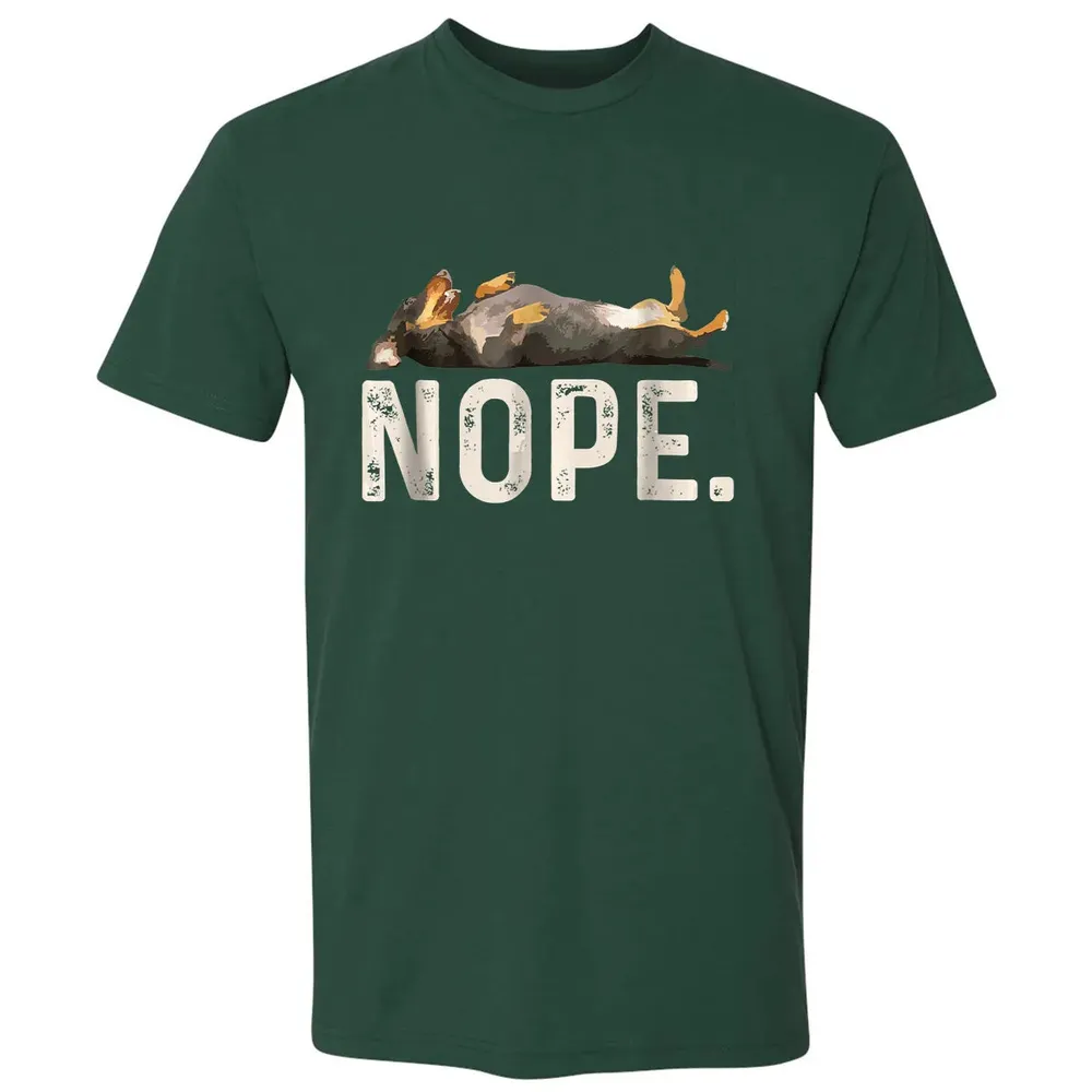 Nope Lazy Dachshund Premium Unisex T-shirt - 12