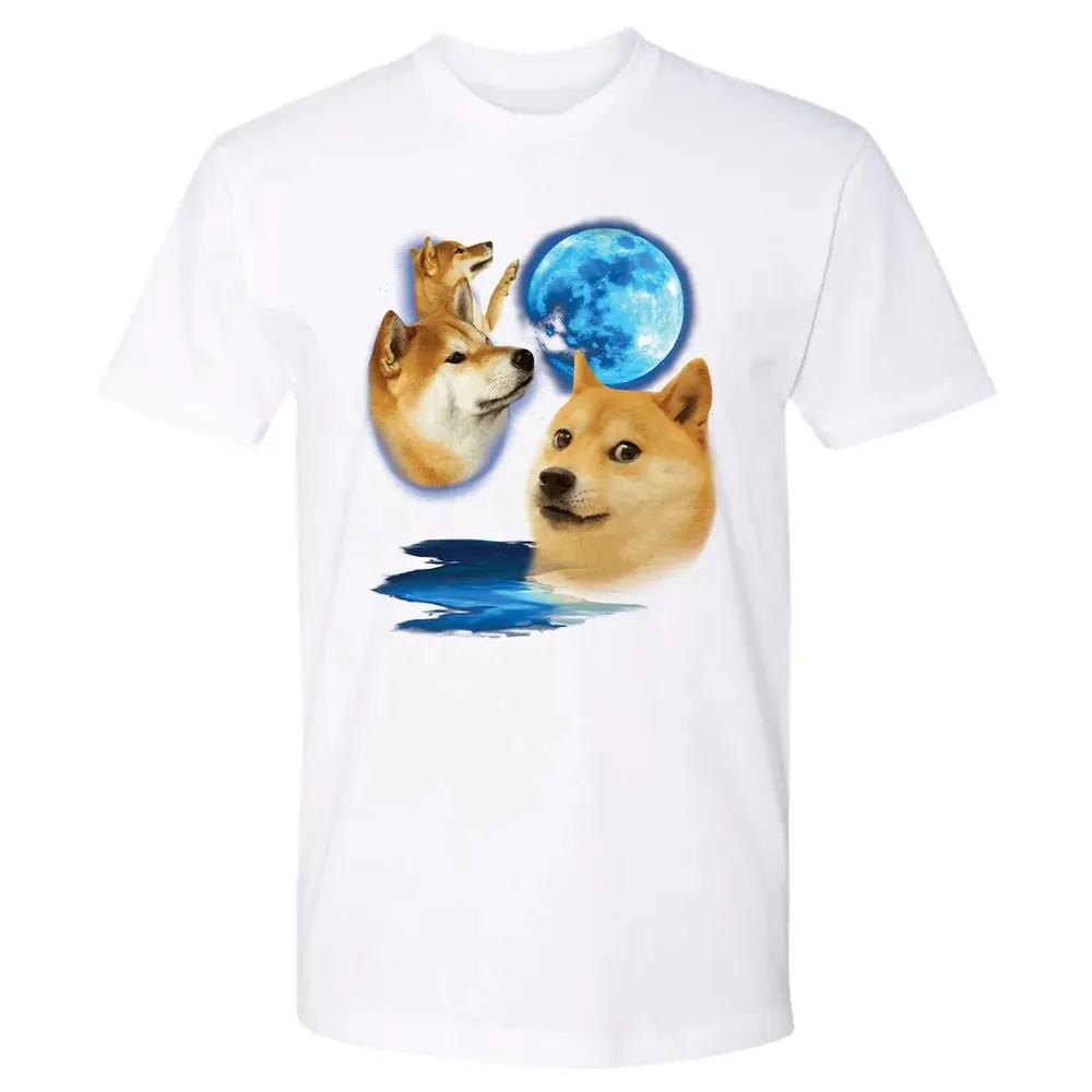 Three Doge Moon Premium Unisex T-shirt - 4