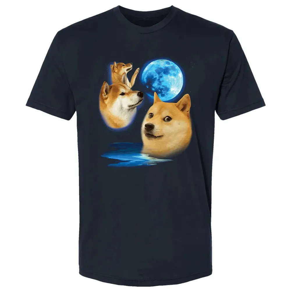 Three Doge Moon Premium Unisex T-shirt - 2