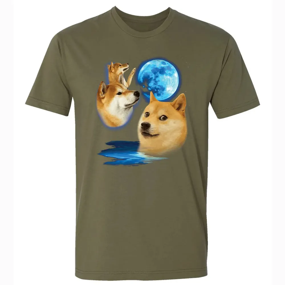 Three Doge Moon Premium Unisex T-shirt - 5