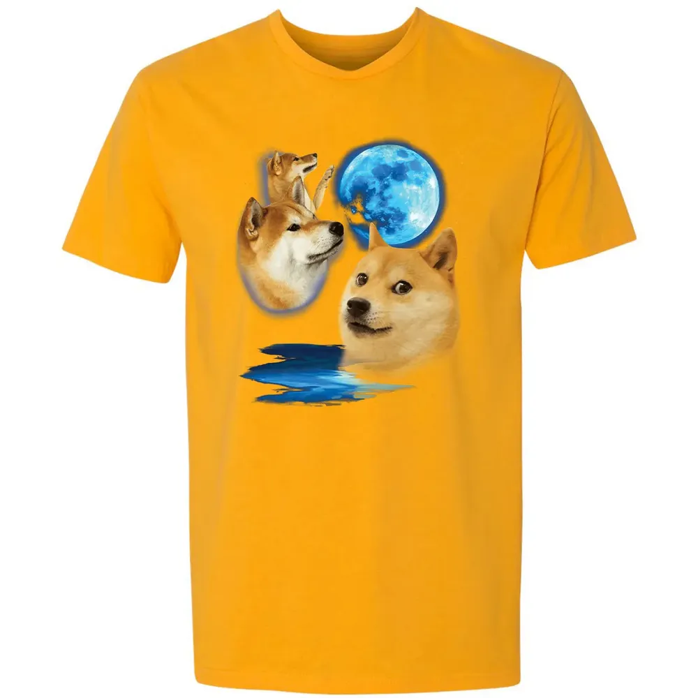 Three Doge Moon Premium Unisex T-shirt - 11