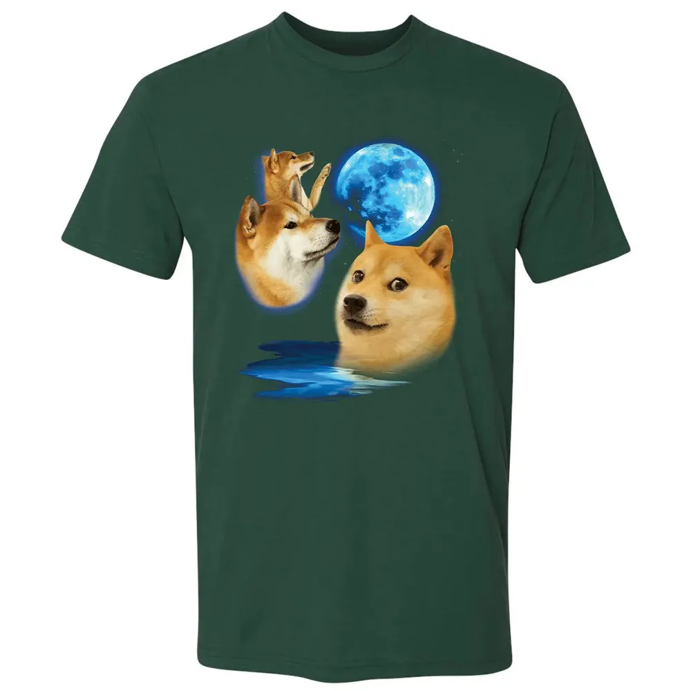 Three Doge Moon Premium Unisex T-shirt - 12