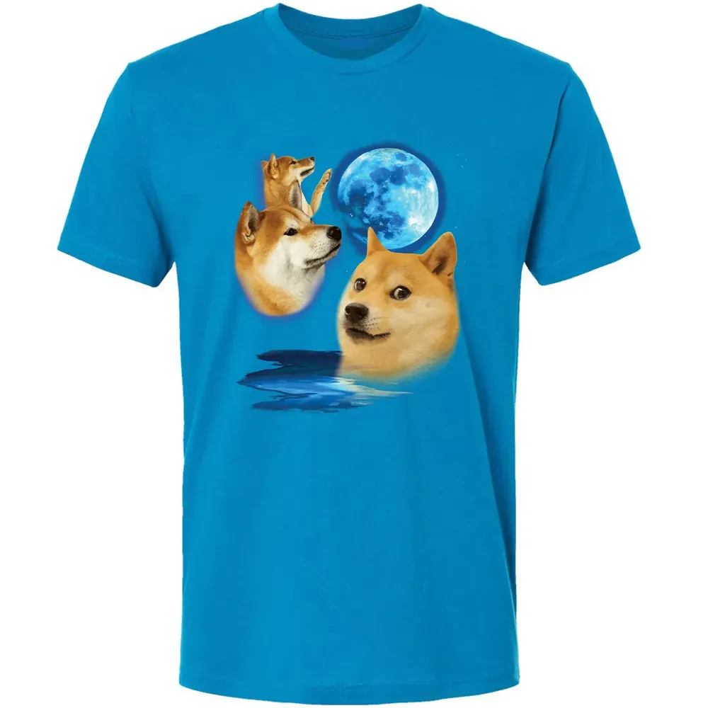 Three Doge Moon Premium Unisex T-shirt - 15