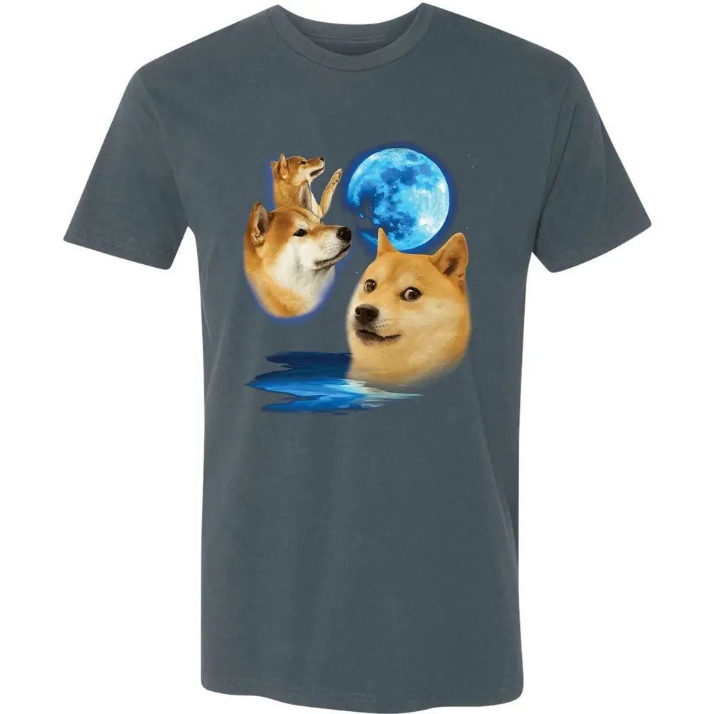 Three Doge Moon Premium Unisex T-shirt - 14