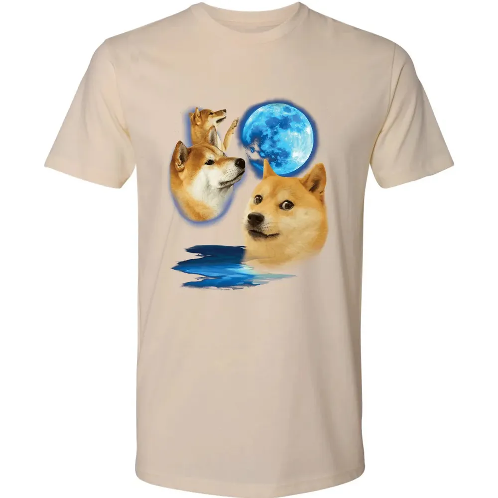 Three Doge Moon Premium Unisex T-shirt - 13