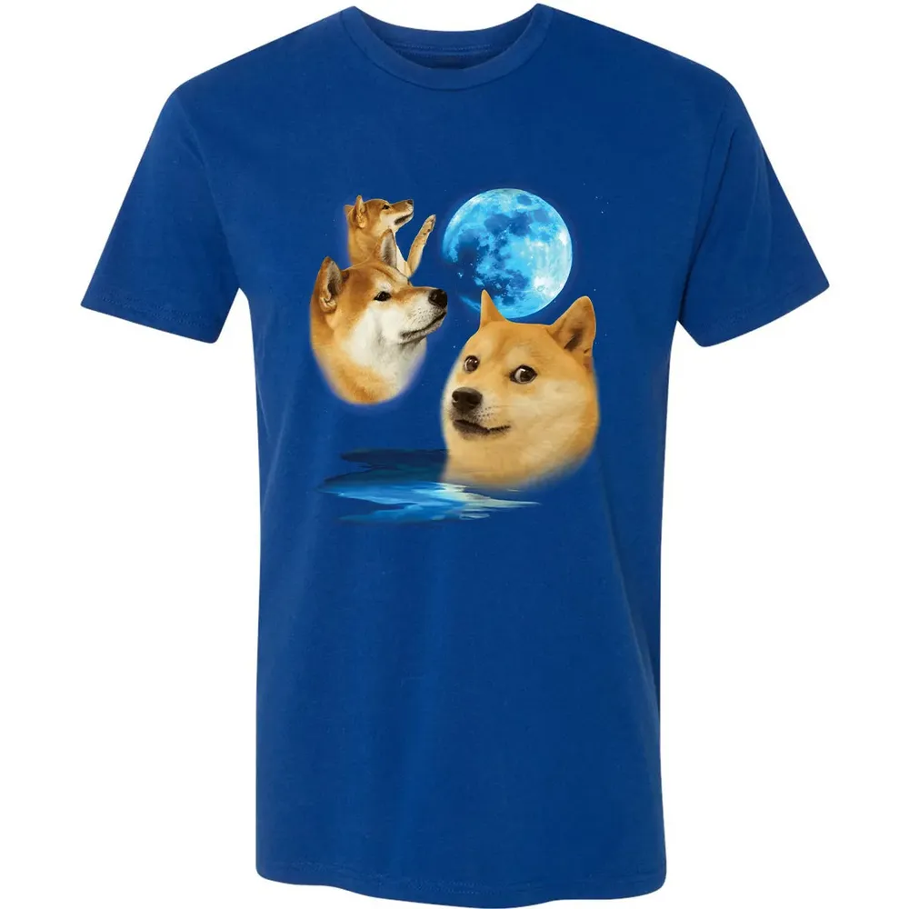Three Doge Moon Premium Unisex T-shirt - 10