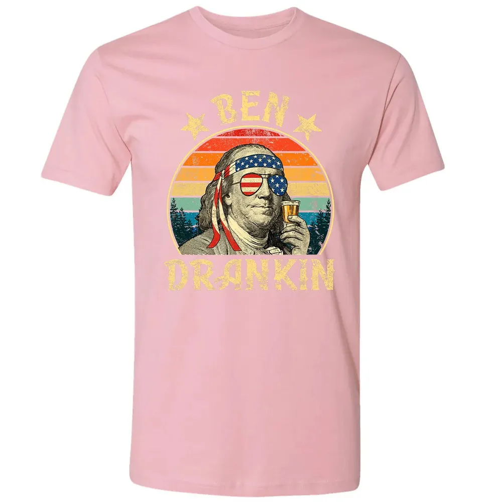 Ben Drankin Funny 4th of July Vintage Retro Premium Unisex T-shirt - 3