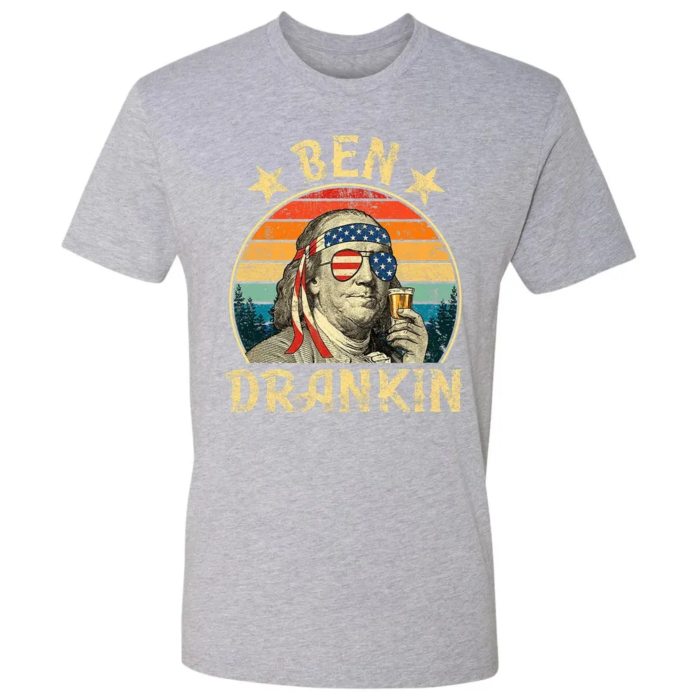Ben Drankin Funny 4th of July Vintage Retro Premium Unisex T-shirt - 9