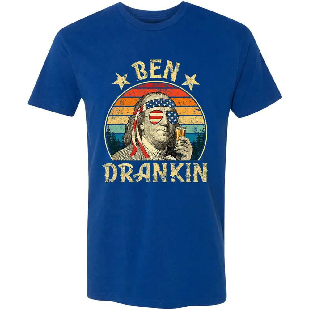 Ben Drankin Funny 4th of July Vintage Retro Premium Unisex T-shirt - 10