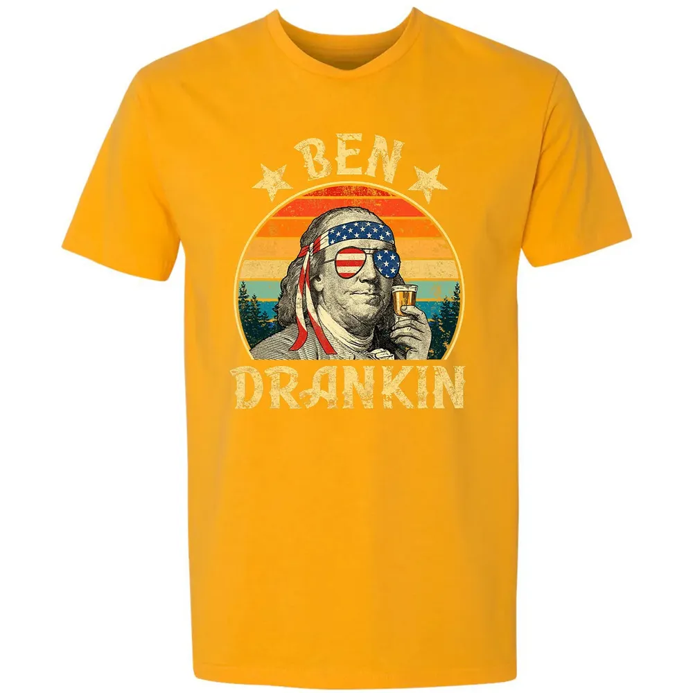 Ben Drankin Funny 4th of July Vintage Retro Premium Unisex T-shirt - 11
