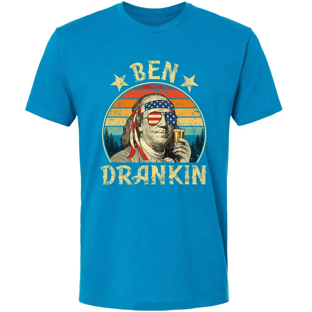 Ben Drankin Funny 4th of July Vintage Retro Premium Unisex T-shirt - 15