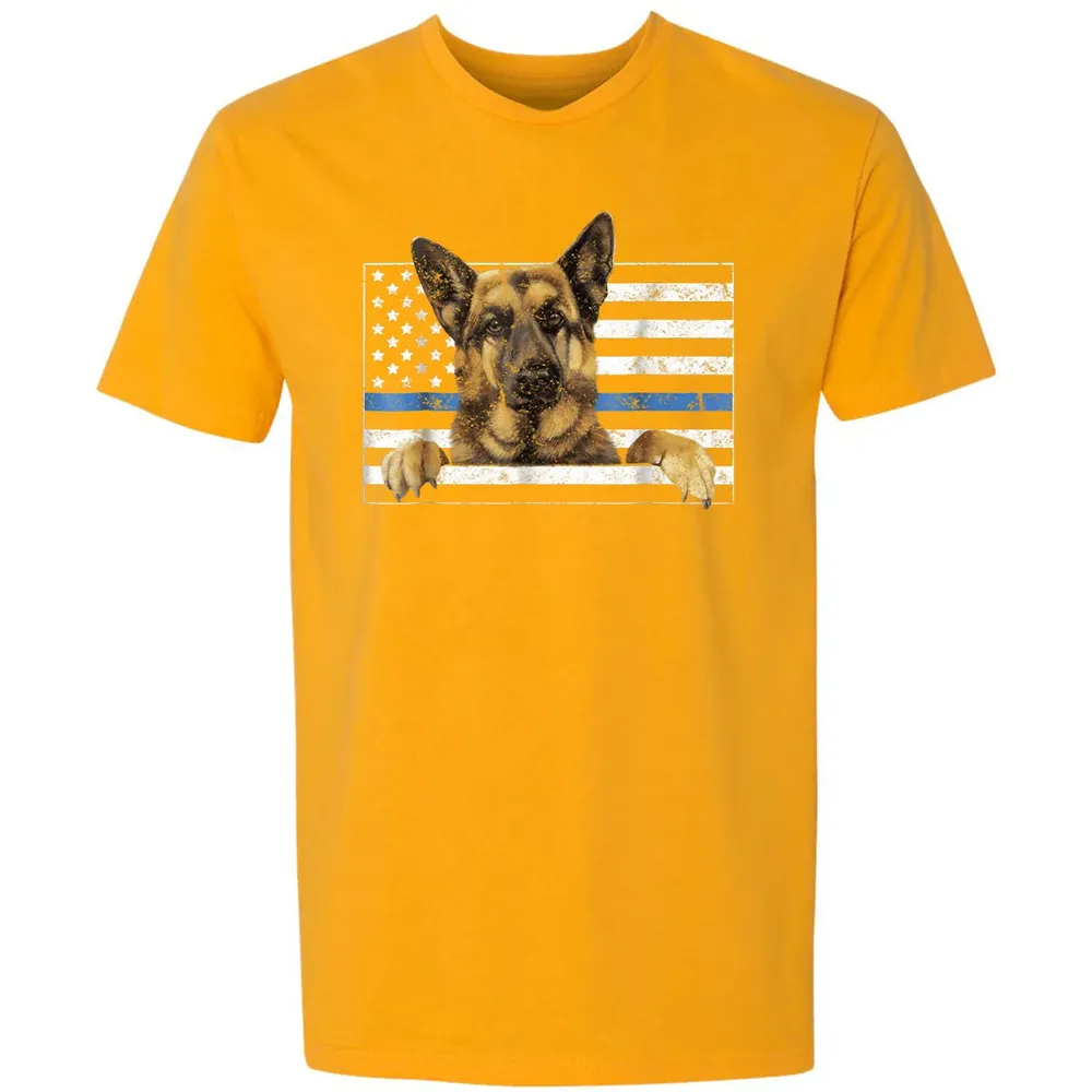 Thin Blue Line K9 German Shepherd T Dog Police Officer Premium Unisex T-shirt - 11