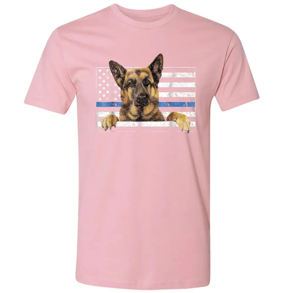 Thin Blue Line K9 German Shepherd T Dog Police Officer Premium Unisex T-shirt - 3