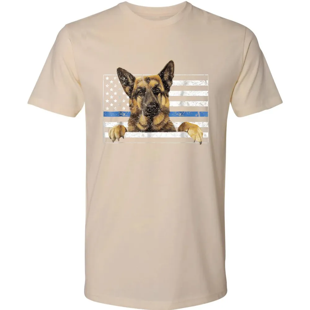 Thin Blue Line K9 German Shepherd T Dog Police Officer Premium Unisex T-shirt - 13