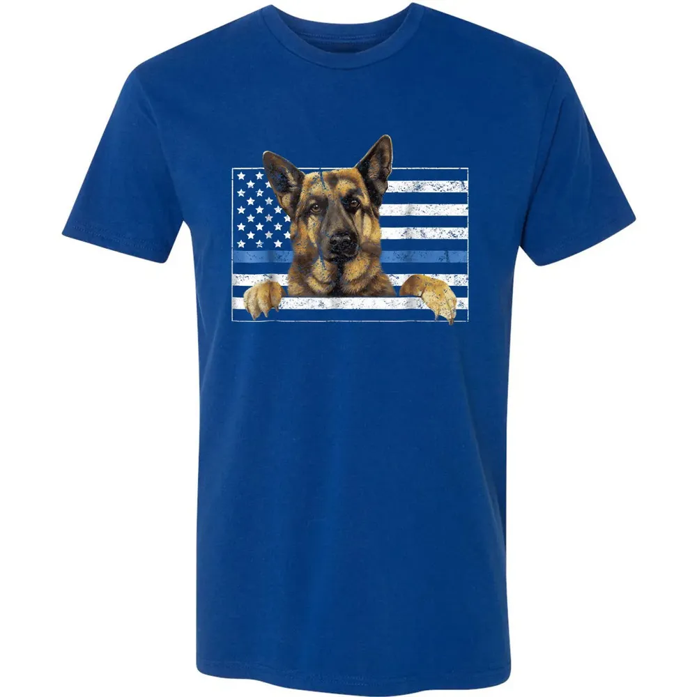 Thin Blue Line K9 German Shepherd T Dog Police Officer Premium Unisex T-shirt - 10