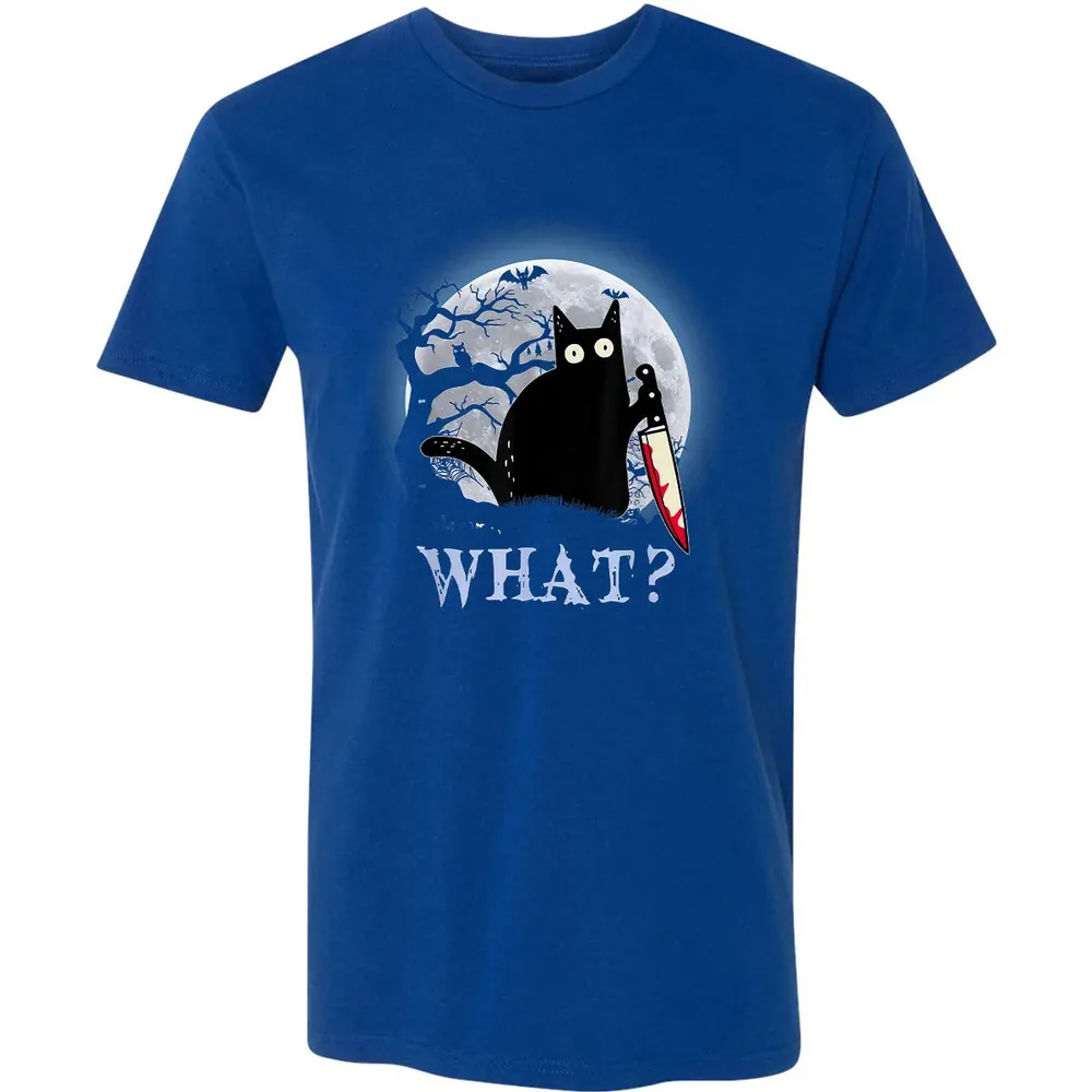 Cat What? Murderous Halloween Premium Unisex T-shirt - 10
