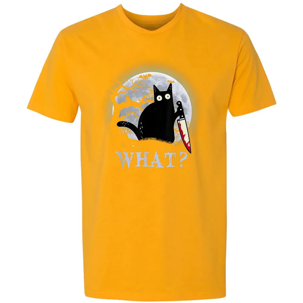 Cat What? Murderous Halloween Premium Unisex T-shirt - 11