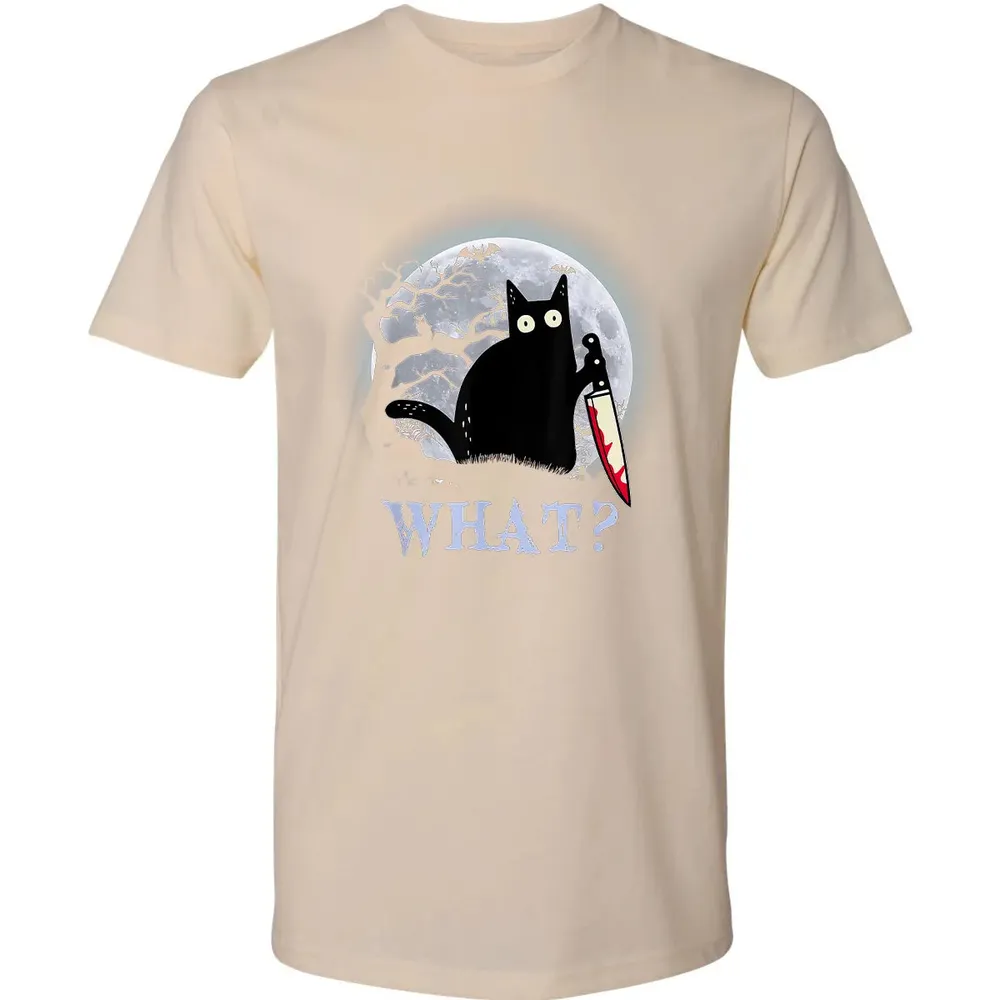 Cat What? Murderous Halloween Premium Unisex T-shirt - 13