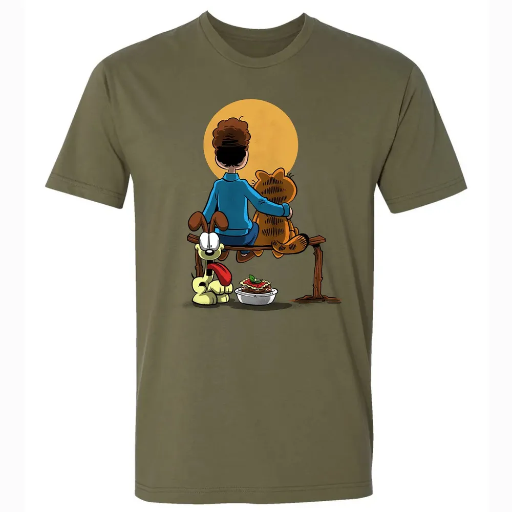 Family Gazing at the Moon Premium Unisex T-shirt - 5