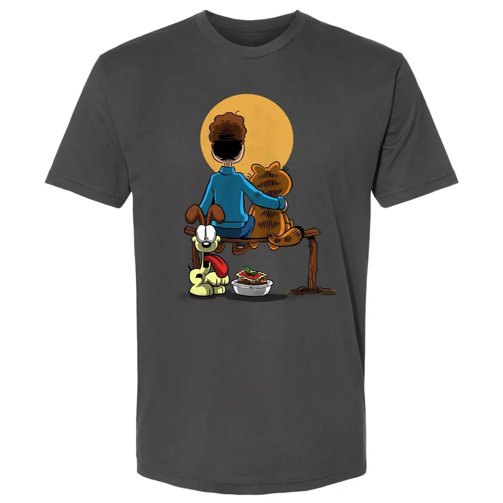 Family Gazing at the Moon Premium Unisex T-shirt - 8