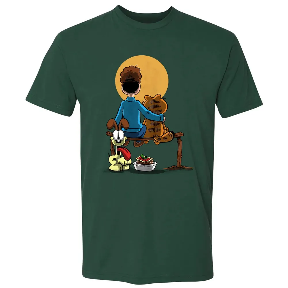 Family Gazing at the Moon Premium Unisex T-shirt - 12