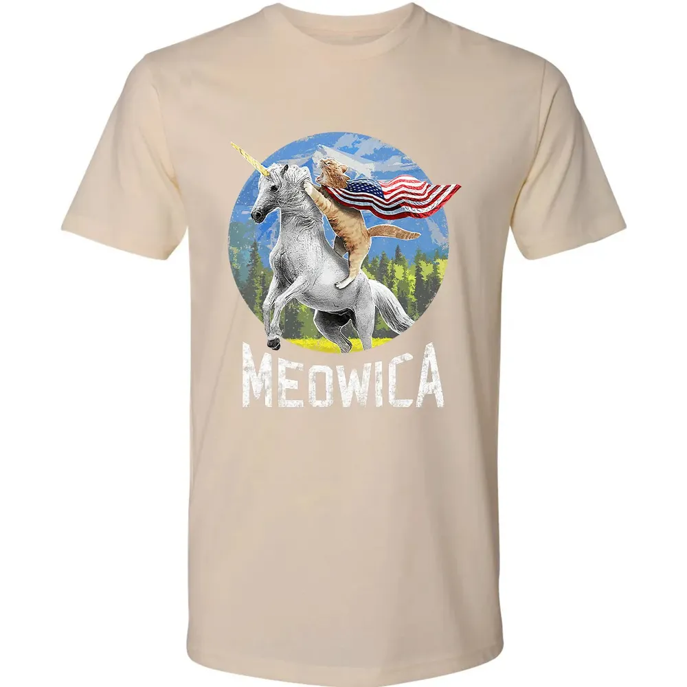 Meowica Unicorn Cat American Flag Patriotic 4th of July Kids Premium Unisex T-shirt - 13