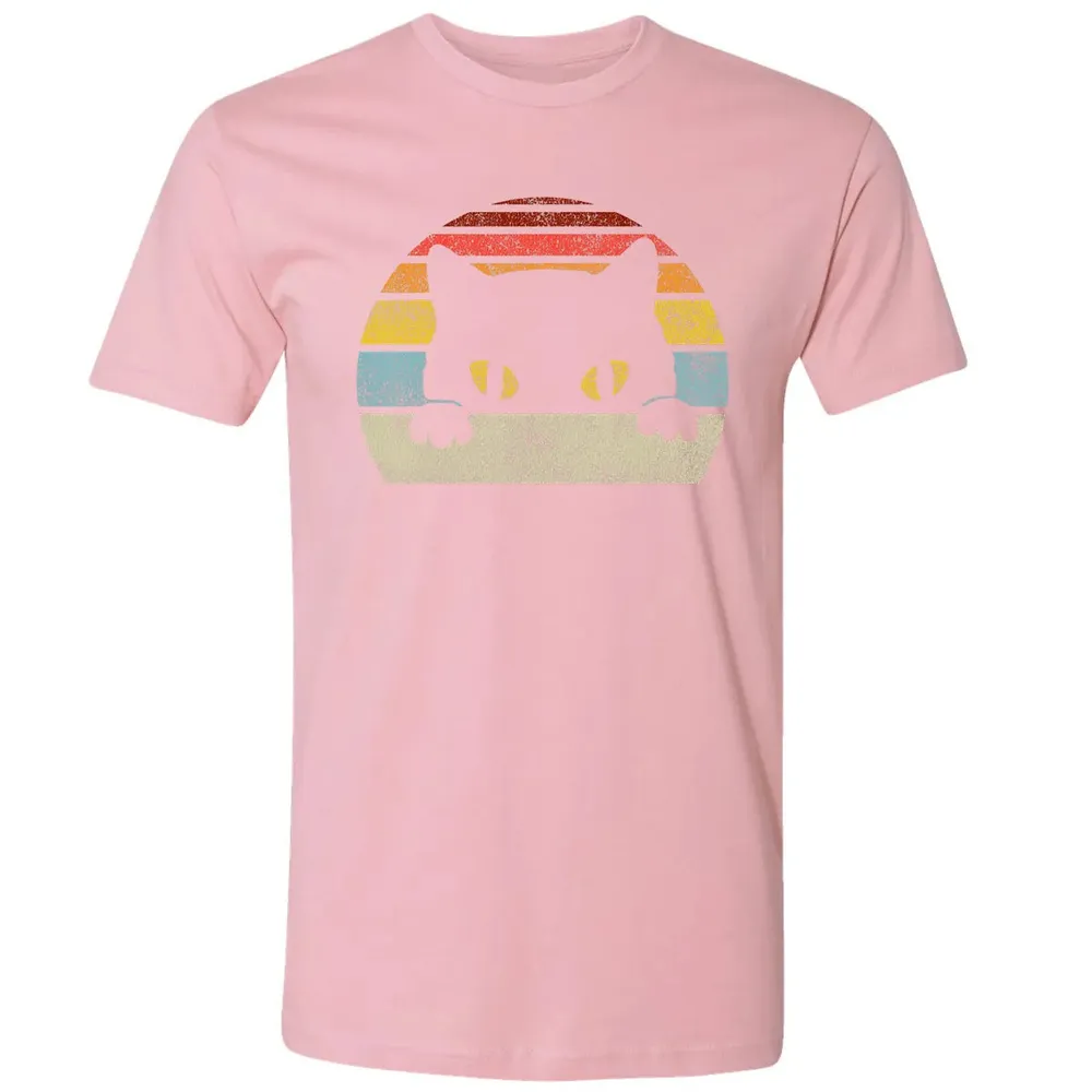Vintage Black Cat Lover, Retro Style Cats Gift Premium Unisex T-shirt - 3