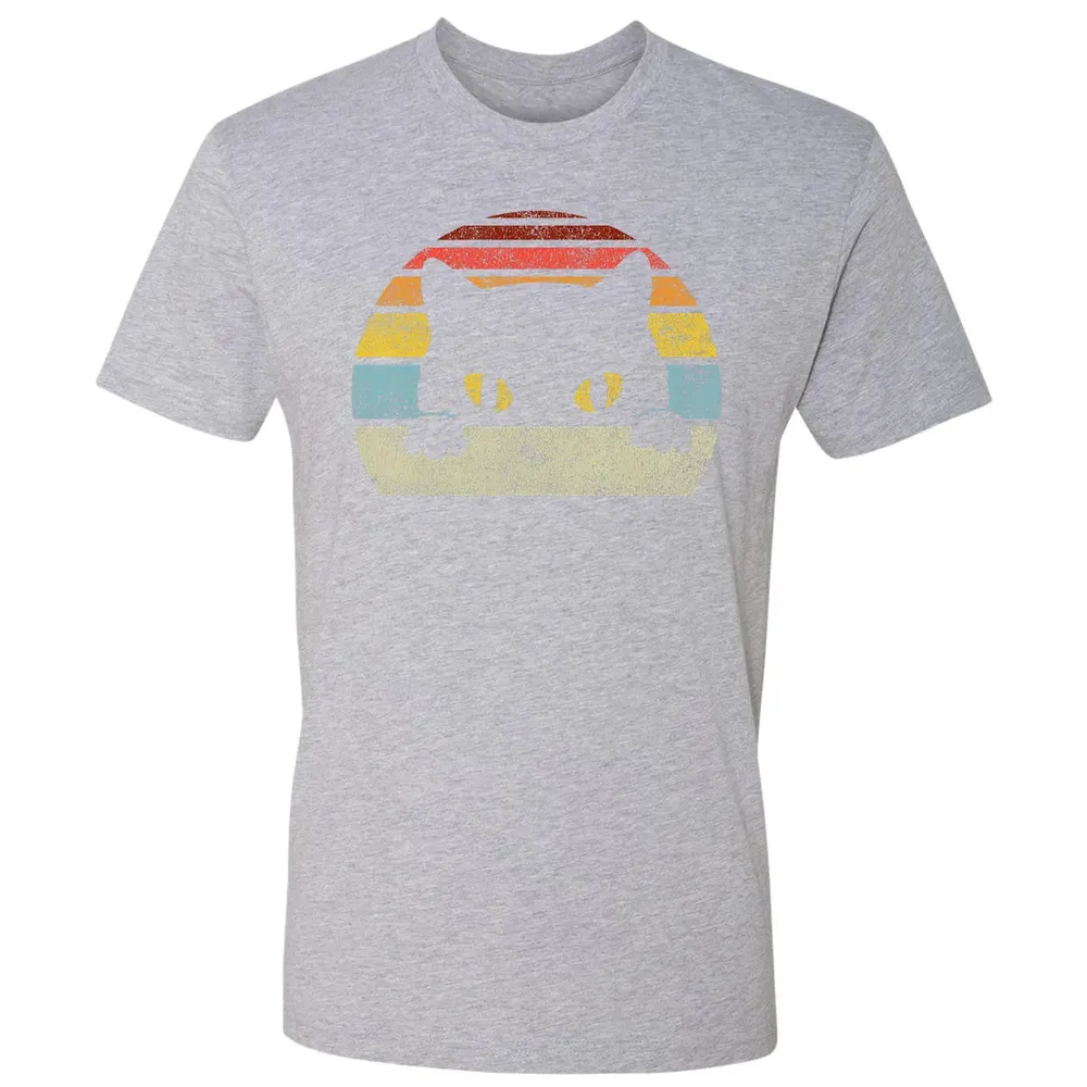 Vintage Black Cat Lover, Retro Style Cats Gift Premium Unisex T-shirt - 9