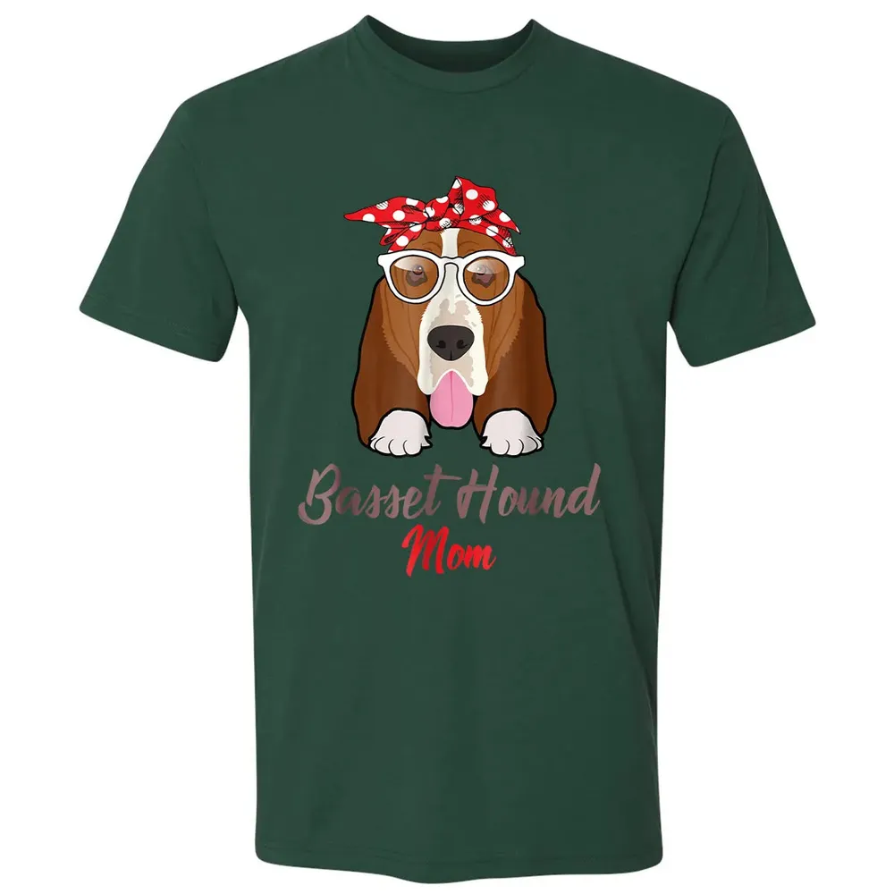 Basset Hound Mom Premium Unisex T-shirt - 12