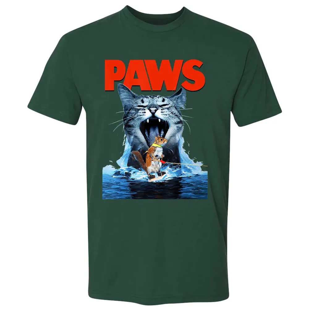Paws Cat Lover, Horror movie Parody Premium Unisex T-shirt - 12