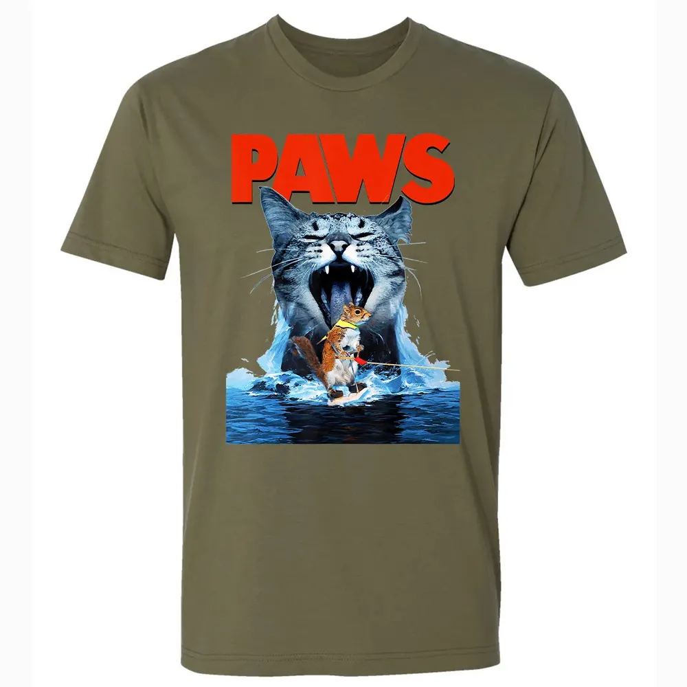 Paws Cat Lover, Horror movie Parody Premium Unisex T-shirt - 5