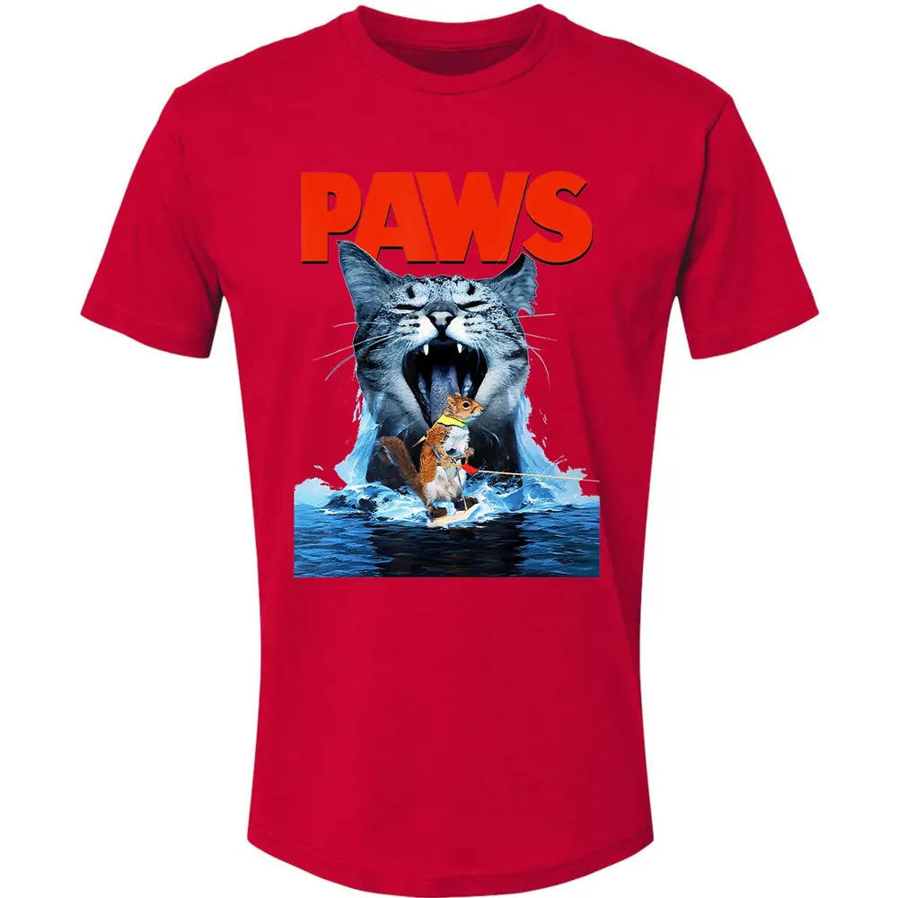 Paws Cat Lover, Horror movie Parody Premium Unisex T-shirt - 6