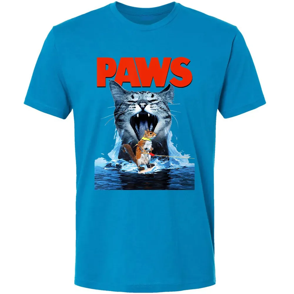 Paws Cat Lover, Horror movie Parody Premium Unisex T-shirt - 15