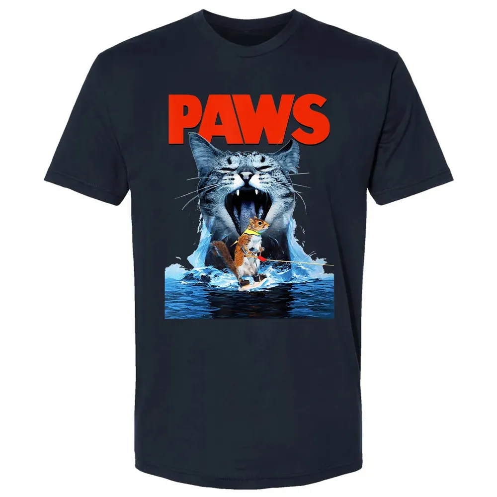 Paws Cat Lover, Horror movie Parody Premium Unisex T-shirt - 2