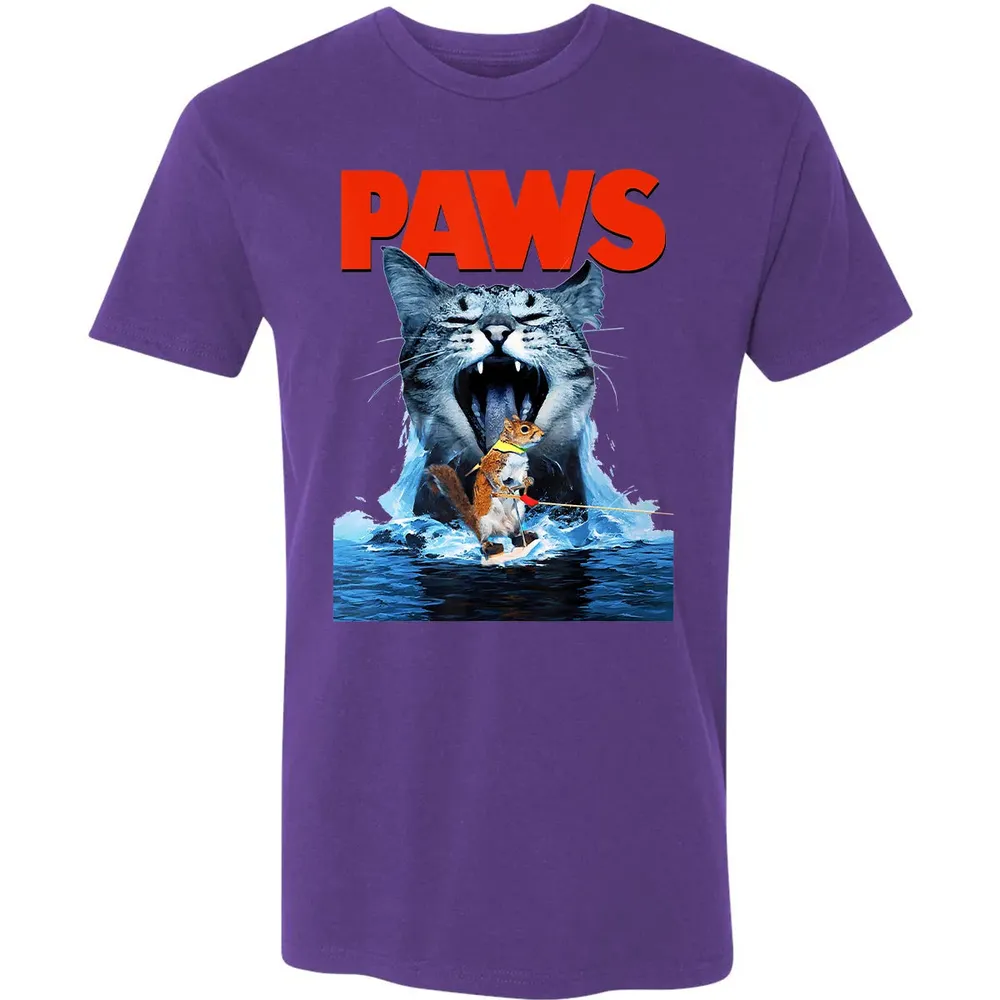 Paws Cat Lover, Horror movie Parody Premium Unisex T-shirt - 7