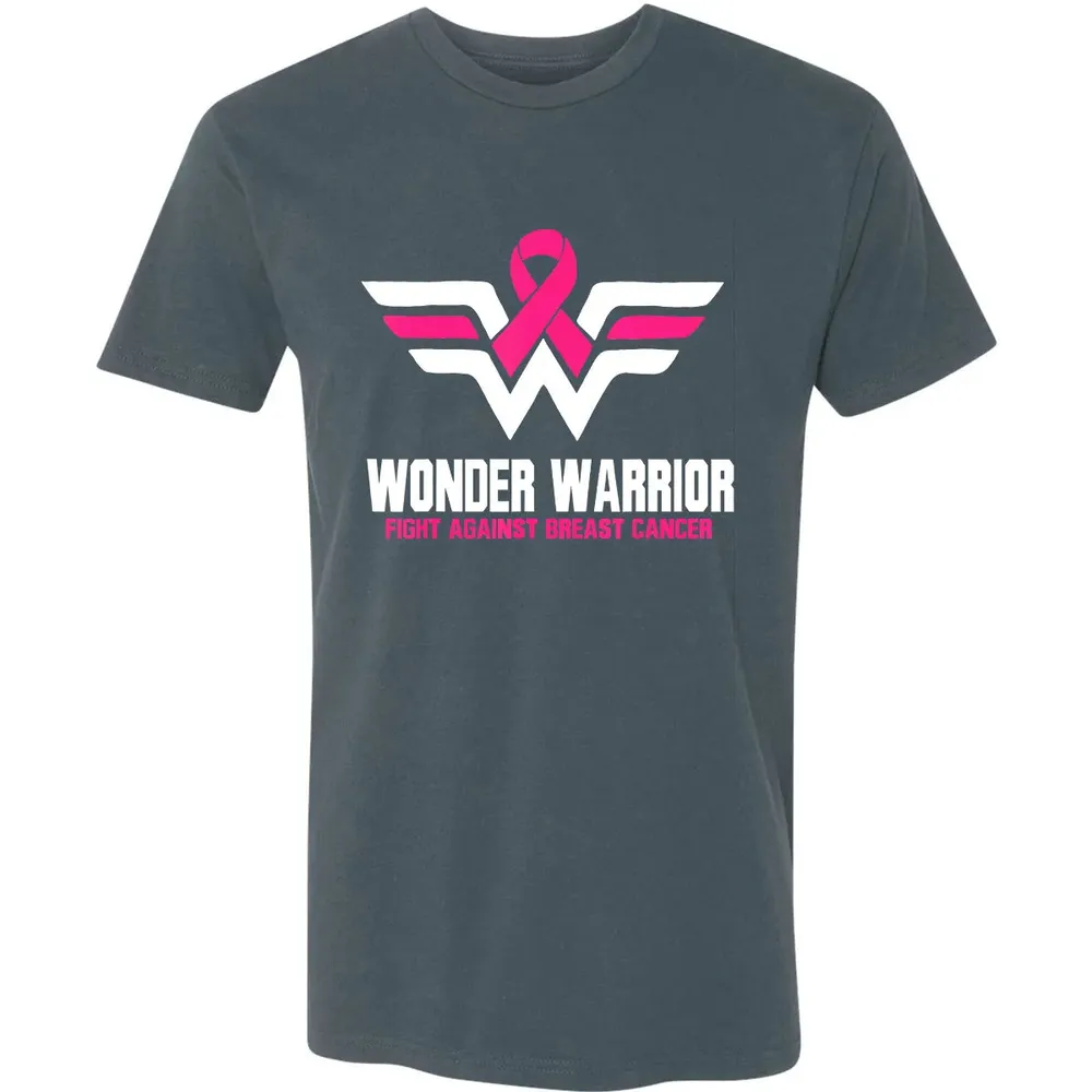 Super Hero Breast Cancer  For Women Premium Unisex T-shirt - 14