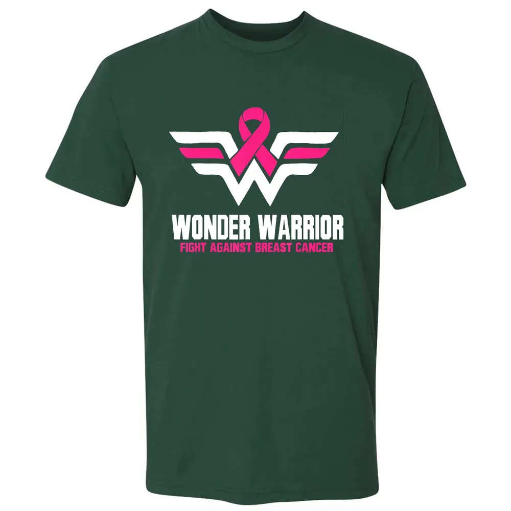 Super Hero Breast Cancer  For Women Premium Unisex T-shirt - 12