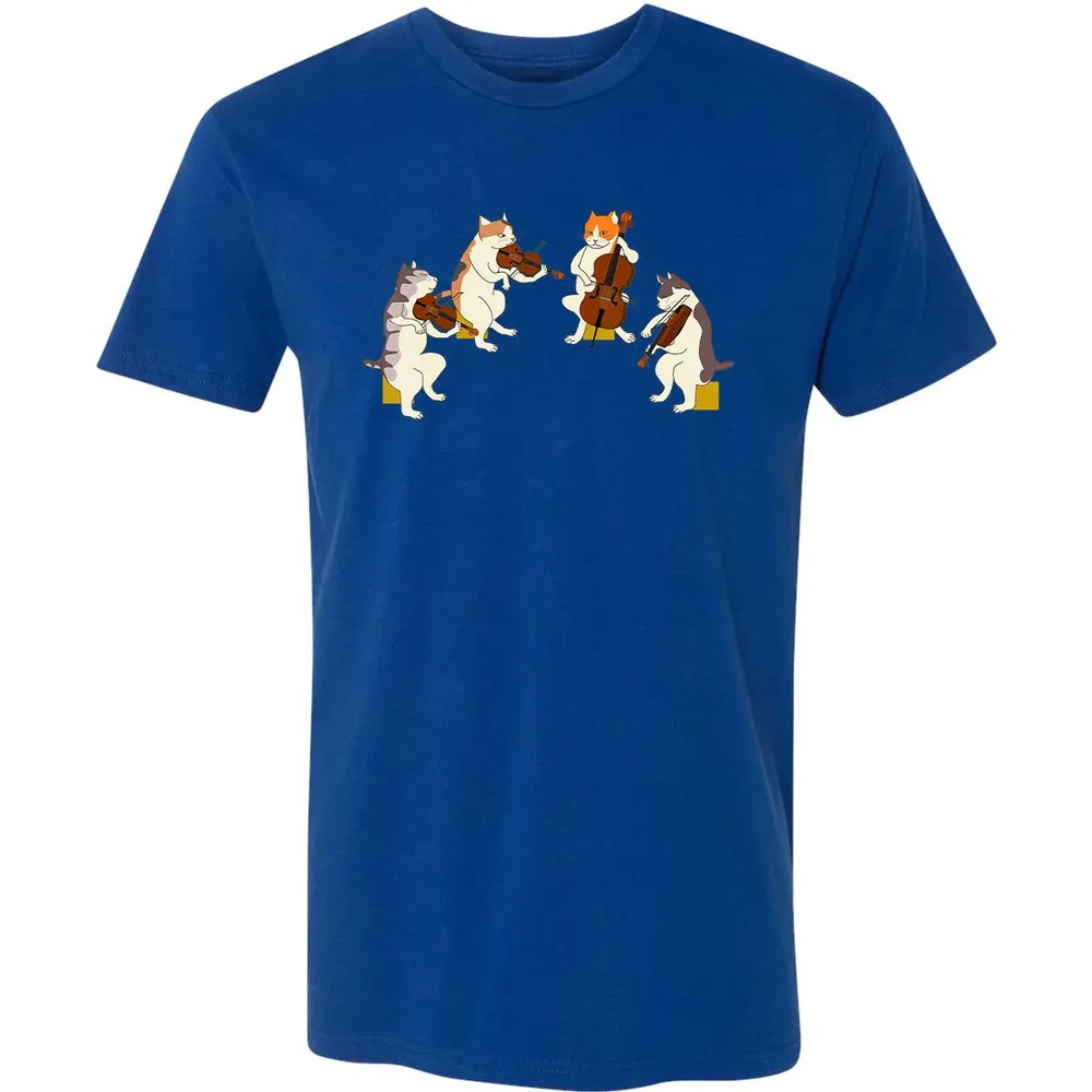 Fun Cats Playing Violin Cello  Gift Music Cat Lover Premium Unisex T-shirt - 10