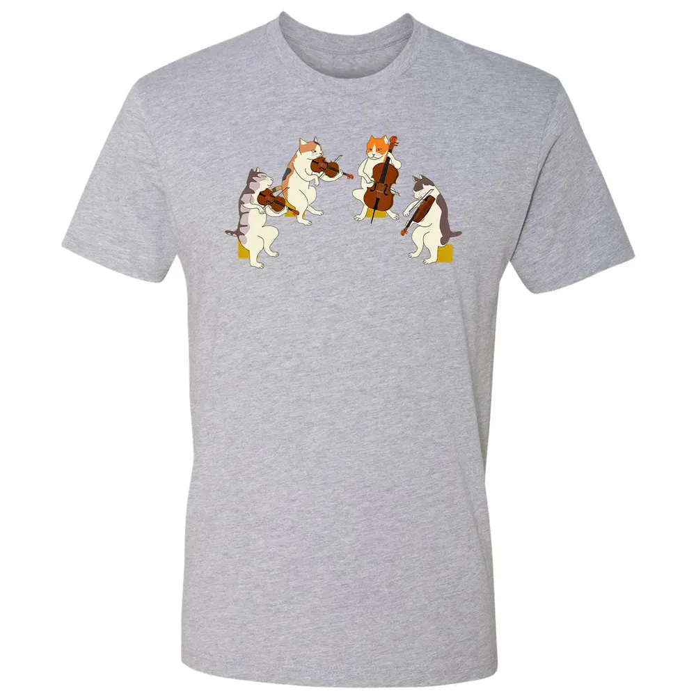 Fun Cats Playing Violin Cello  Gift Music Cat Lover Premium Unisex T-shirt - 9