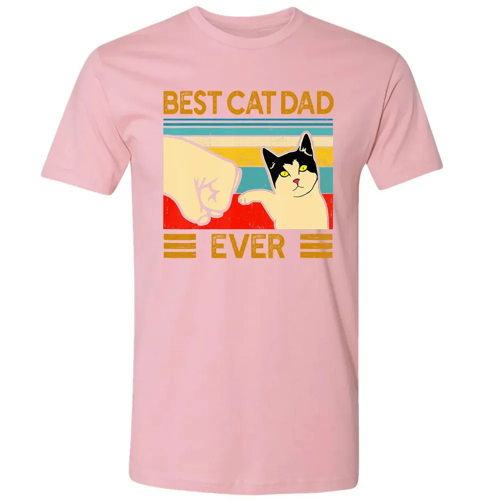 Best Cat Dad Ever  Funny Cat Daddy Father Day Gift Premium Unisex T-shirt - 3