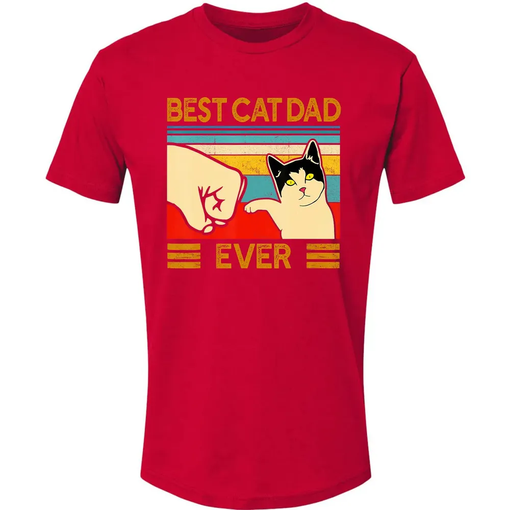 Best Cat Dad Ever  Funny Cat Daddy Father Day Gift Premium Unisex T-shirt - 6