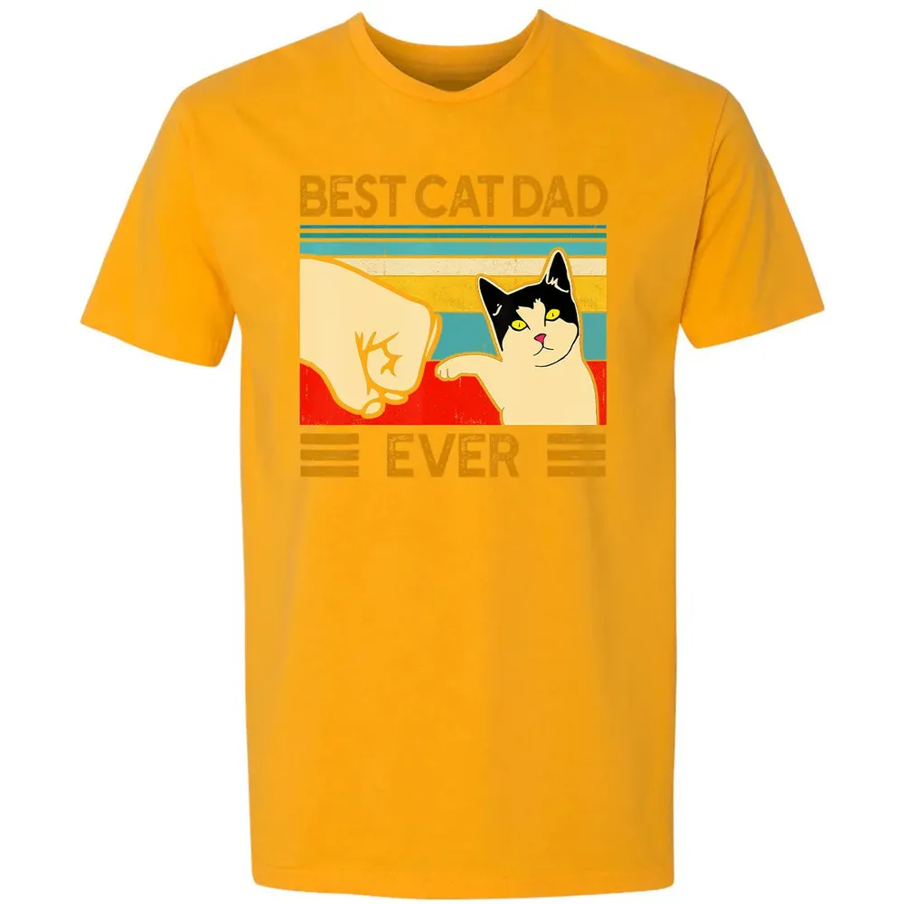 Best Cat Dad Ever  Funny Cat Daddy Father Day Gift Premium Unisex T-shirt - 11