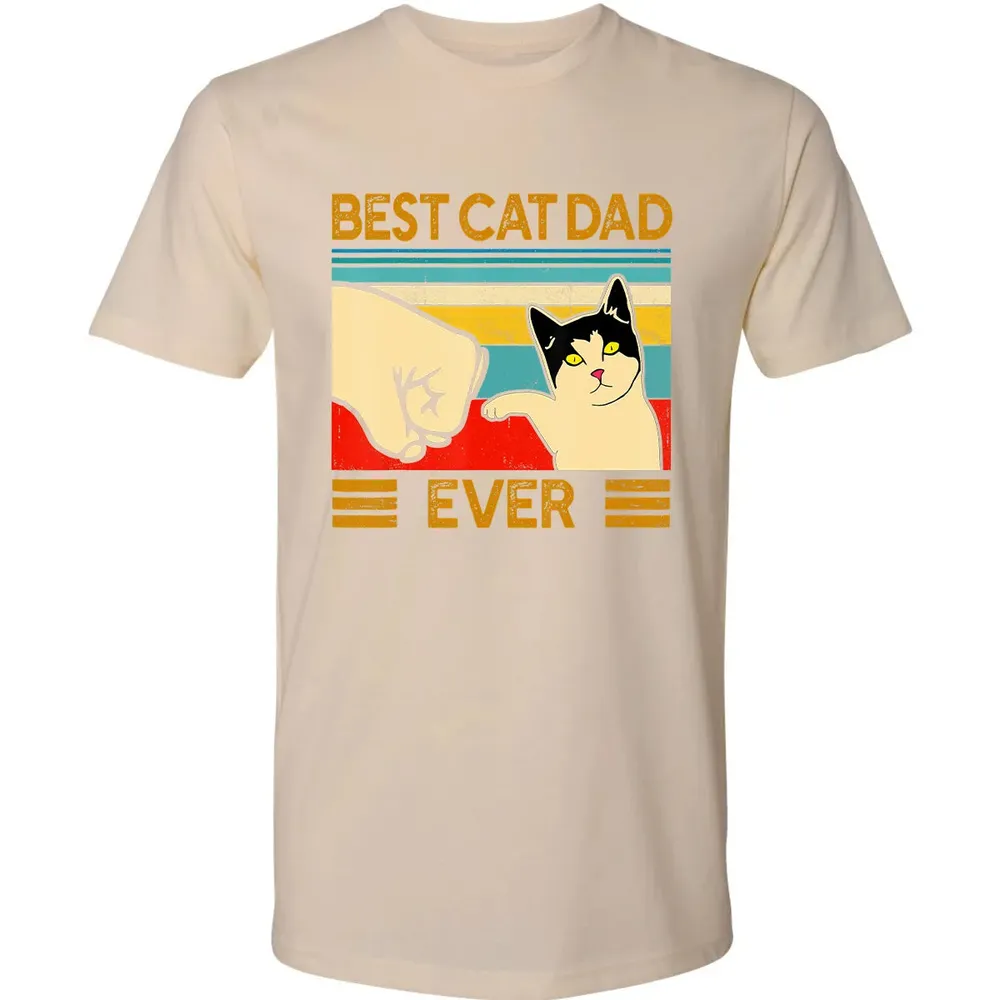 Best Cat Dad Ever  Funny Cat Daddy Father Day Gift Premium Unisex T-shirt - 13