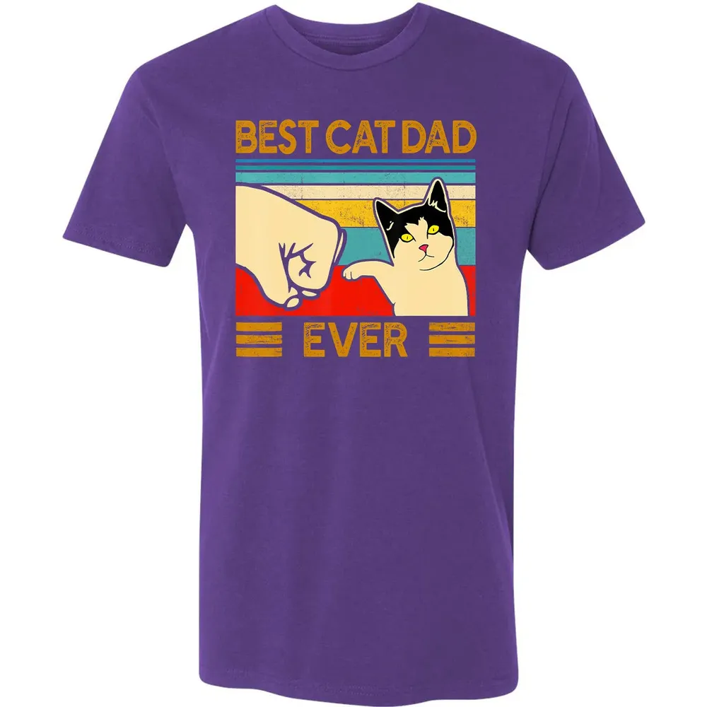 Best Cat Dad Ever  Funny Cat Daddy Father Day Gift Premium Unisex T-shirt - 7